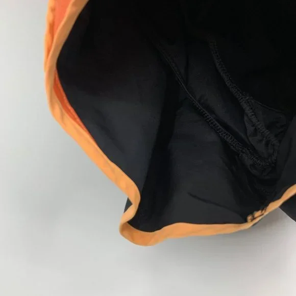 Nike Running Shorts Black Orange Dri Fit Lined Mesh Drawstring - Picture 6 of 8